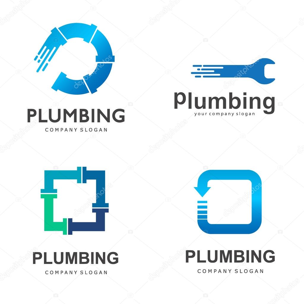 Vector logo design for plumbing company.