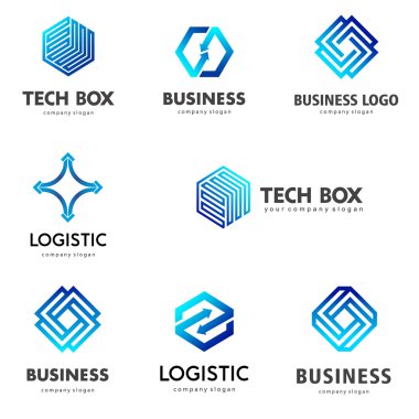 İş ve lojistik için vektör logo şablonu. 