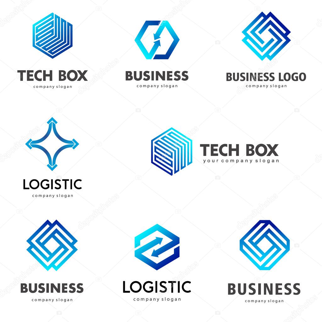 Vector logo template for business and logistics.