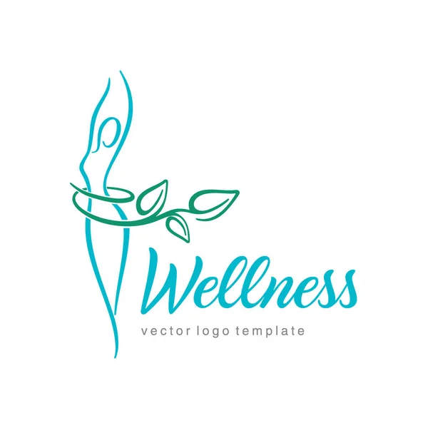 Design de logotipo de vetor de bem-estar — Vetor de Stock