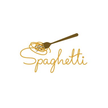 Spagetti vektör logo tasarımı