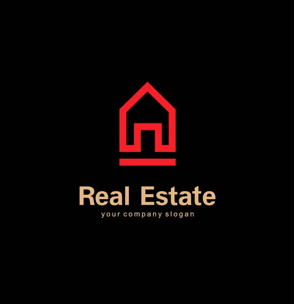 Design do logotipo imobiliário. —  Vetores de Stock