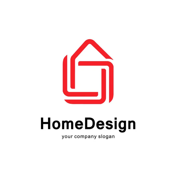 Conceito de logotipo de design doméstico —  Vetores de Stock
