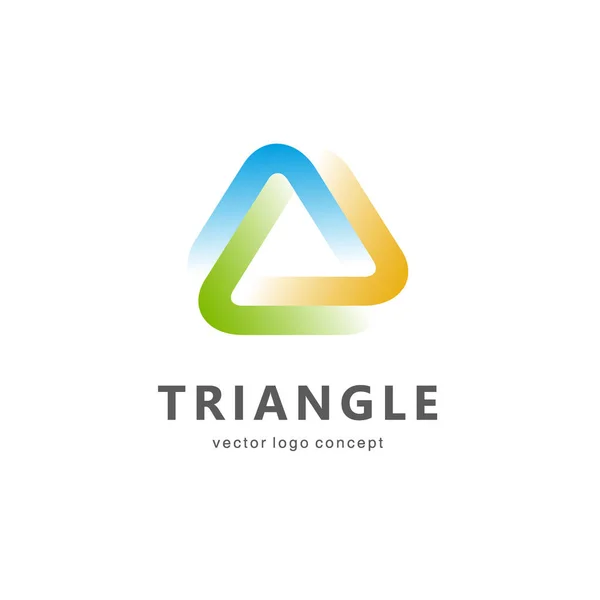 Conception de logo vectoriel. Panneau triangle — Image vectorielle