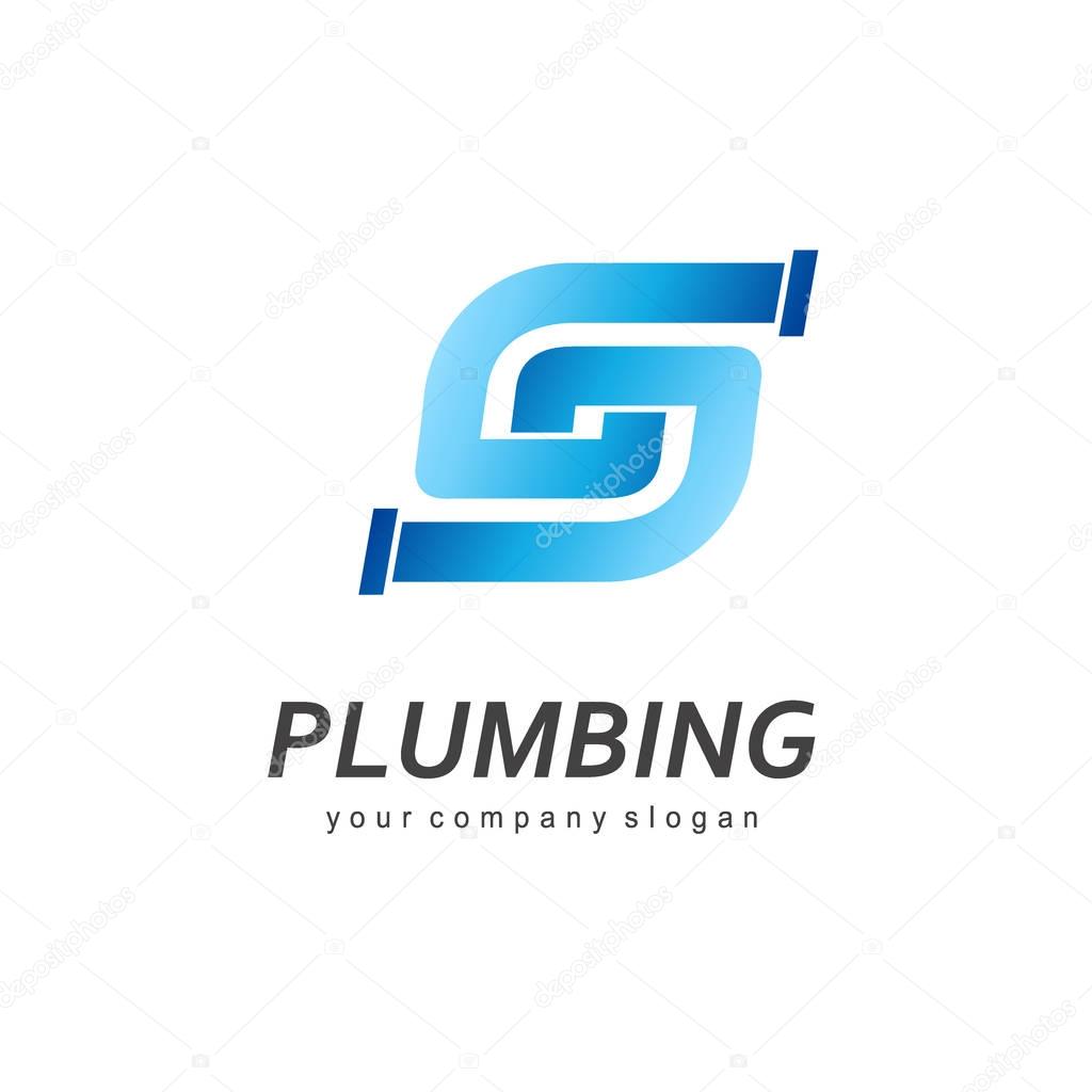 Vector logo design for plumbing company.