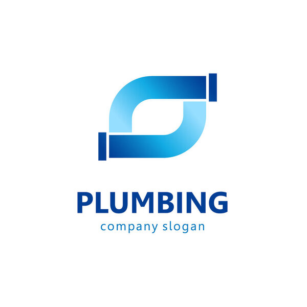 Vector logo design for plumbing company. 