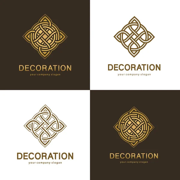 A collection of logos for interior, furniture shops, decor items and home decoration — Stock Vector