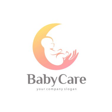 Vektör logo tasarım Bebek Bakımı, annelik ve doğurganlık