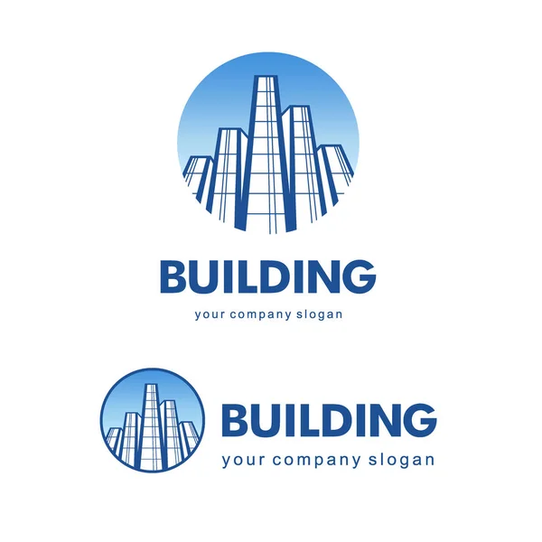 Concepto de construcción de arquitecto. Logo vectorial para empresas constructoras — Archivo Imágenes Vectoriales