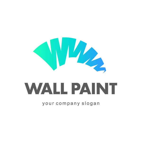 Vector logo design. Wall paint, home decor, decoration — Stock Vector