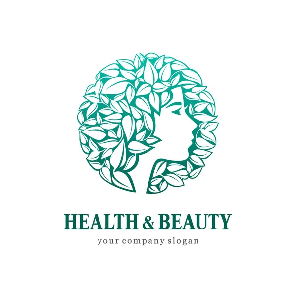 Salute e Bellezza. Logo per cosmetica, bellezza, Spa — Vettoriale Stock