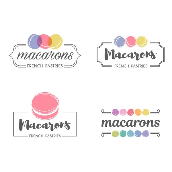 Vector logo macaron for shop, boutique, store — Stock Vector