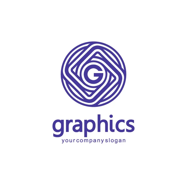 Vector logo template. Graphics design — Stock Vector