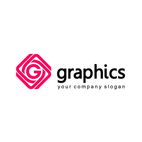 Plantilla de logotipo vectorial. Diseño gráfico — Vector de stock