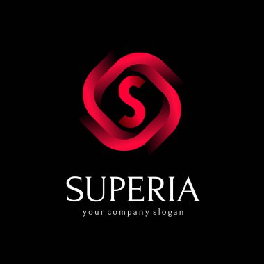 S harfi vektör logo tasarımı. 