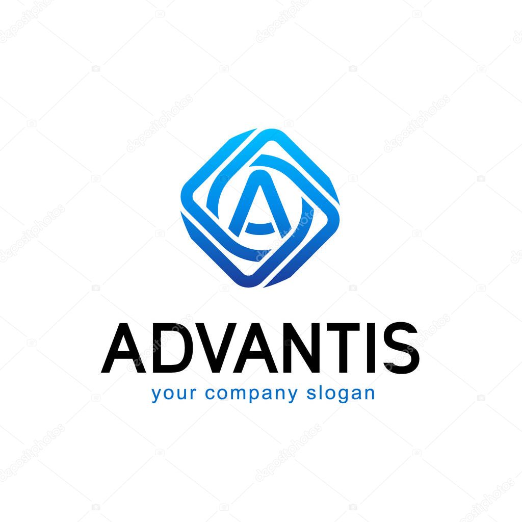 Vector logo design. Letter A  template.
