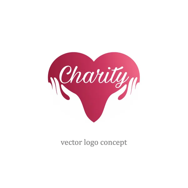 Logo pro charitu a péči. Logo pro sirotčinec, péče o dítě. — Stockový vektor