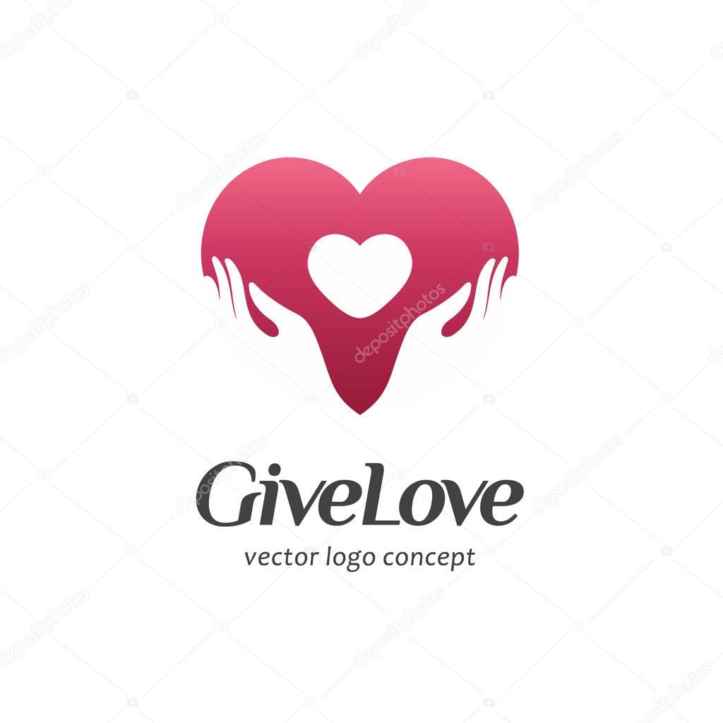Logo for charity and care. Logo for the orphanage, baby care.