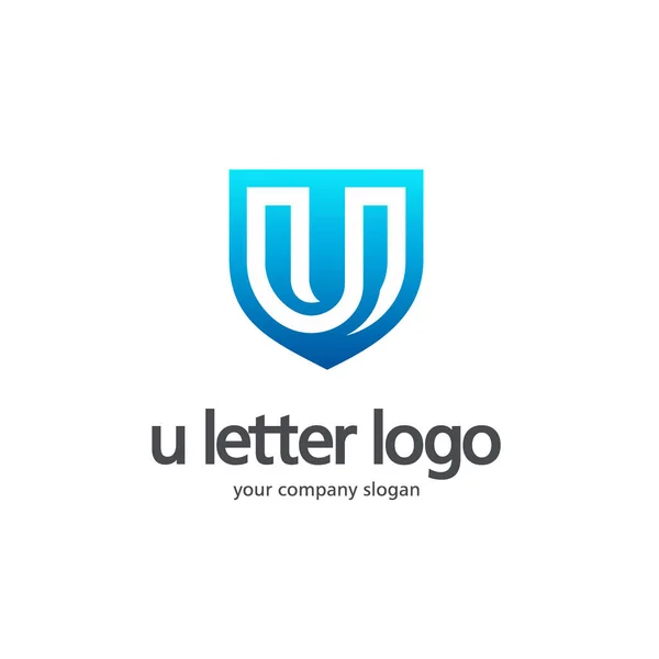 U levél logo tervezés — Stock Vector