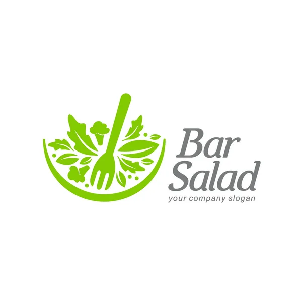 Modèle de logo vectoriel. Bar à salade — Image vectorielle