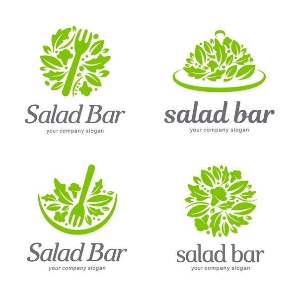 Plantilla de logotipo vectorial. Bar de ensaladas — Archivo Imágenes Vectoriales