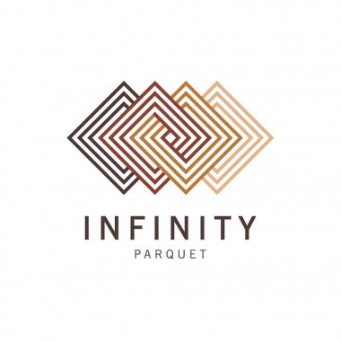 Vektör soyut logo şablonu. Logo parke, laminat, Parke, fayans