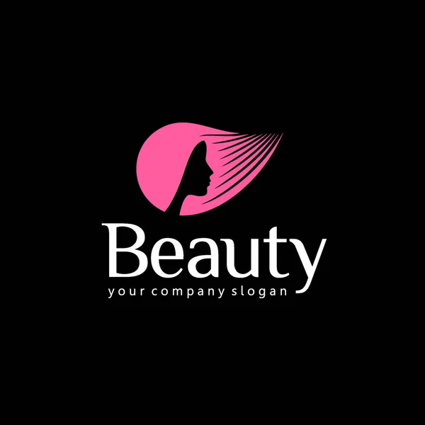 Beauty salon vector logo template — Stock Vector