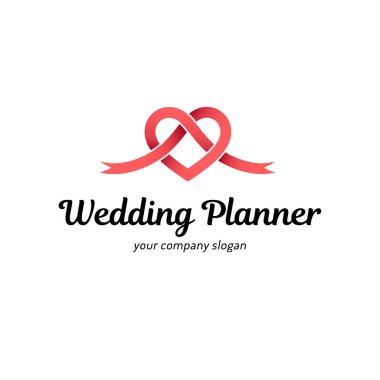 Düğün planlayıcısı için vektör logo tasarım