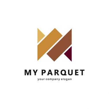 Vektör soyut logo şablonu. Logo parke, laminat, Parke, fayans