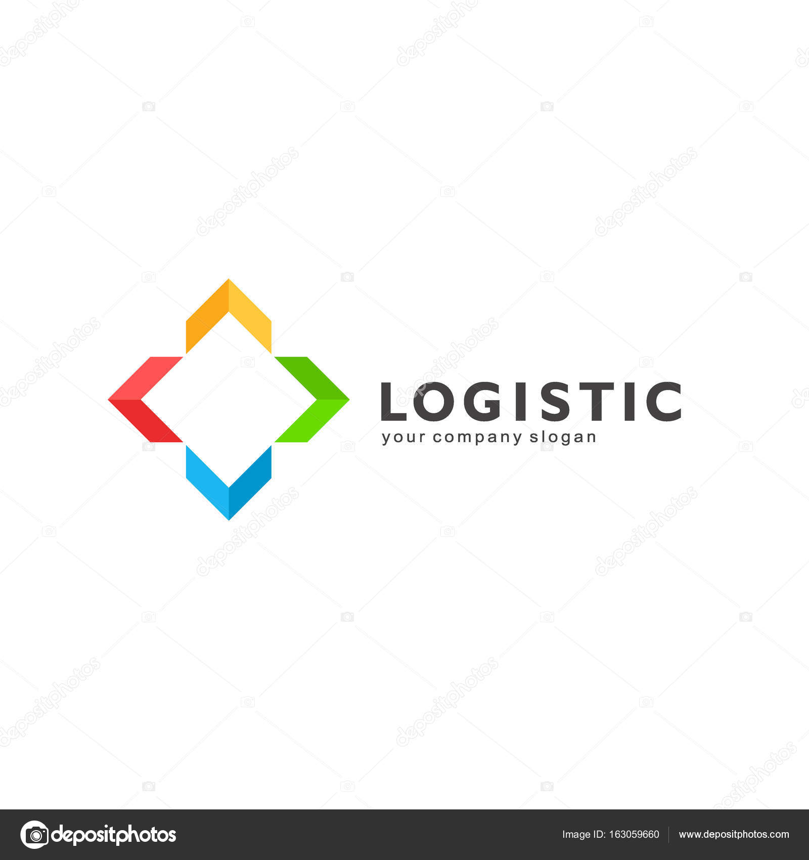 Vector Logo Template For Logistics And Transport Company Stock