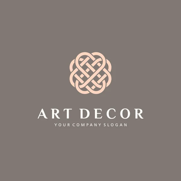 Plantilla de logotipo vectorial para hotel boutique, restaurante, joyería. Monograma de lujo . — Vector de stock