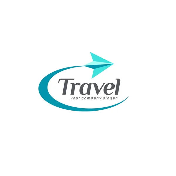 Logo vektor desain untuk perusahaan perjalanan - Stok Vektor