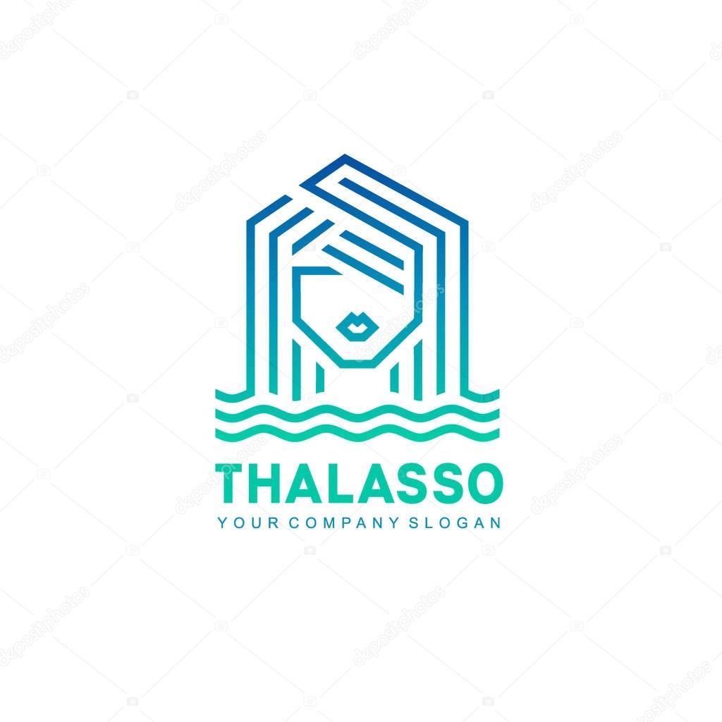 Vector logo design. Thalassotherapy and SPA