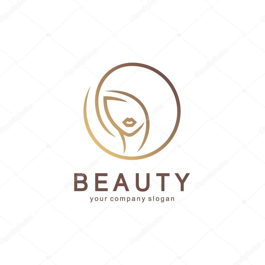 Vector logo design for beauty salon, hair salon, cosmetic