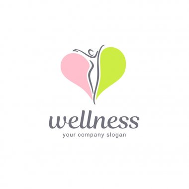 Fitness ve sağlık vektör logo tasarımı. 