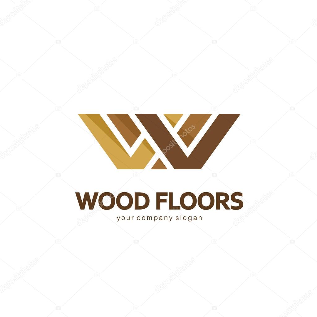 Vector logo template. Logo design for parquet, laminate, flooring, tiles. Wood floors