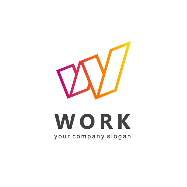 Vektorové logo design pro podnikání. Písmeno W — Stockový vektor
