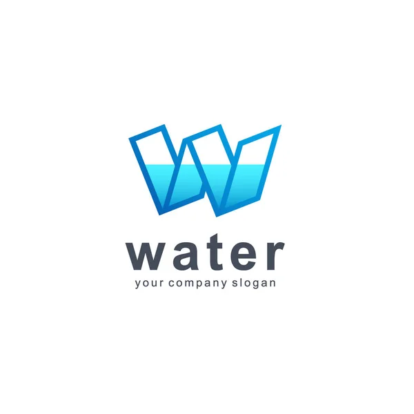 Векторный дизайн логотипа. Значок воды — стоковый вектор