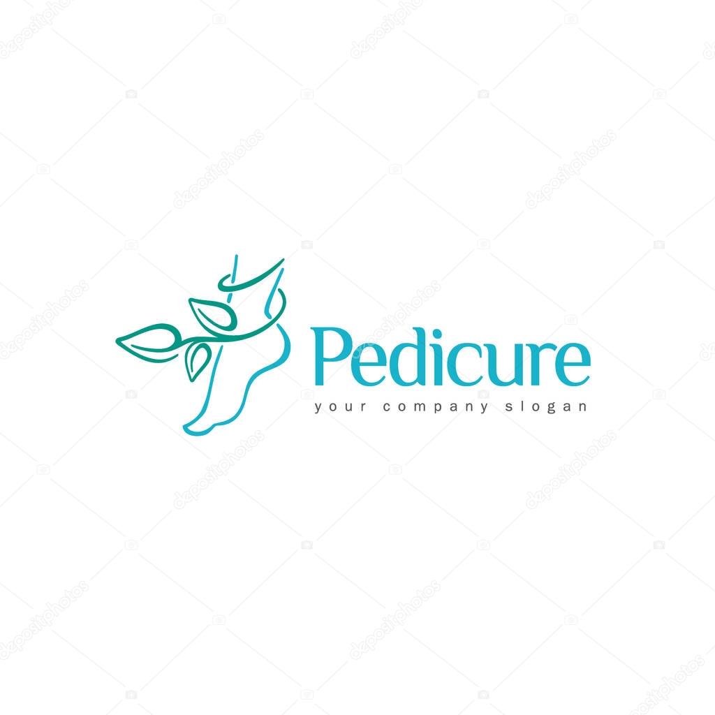 Vector logo design of beauty and pedicure salon