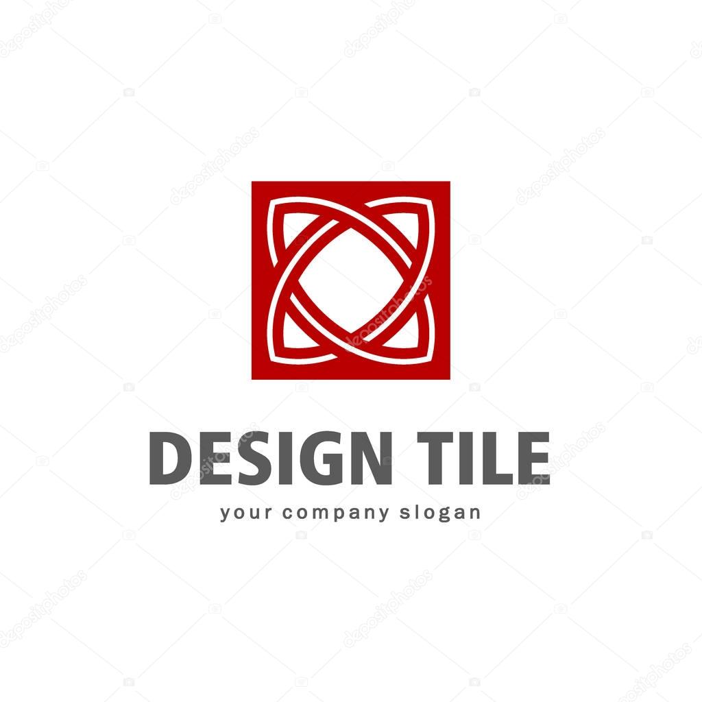 Vector logo design of ceramic tiles. Design tile