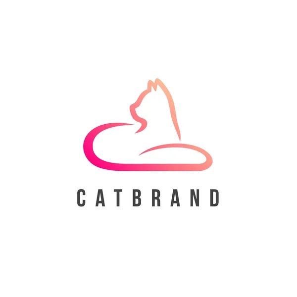 Дизайн векторного логотипу. Піктограма Cat — стоковий вектор