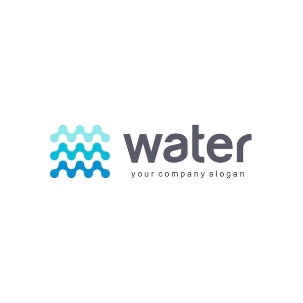 Векторный дизайн логотипа для воды . — стоковый вектор