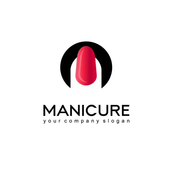 Vector logo ontwerp voor manicure en nagel salon — Stockvector