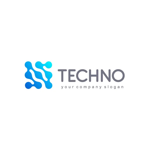 Vector logo design. Tech sign — Stock Vector