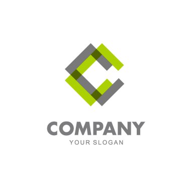 İş için vektör logo şablonu. C harfi simgesi. Soyut tasarım