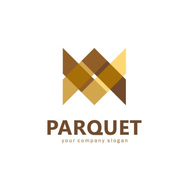 Vektör soyut logo şablonu. Logo parke, laminat, Parke, fayans