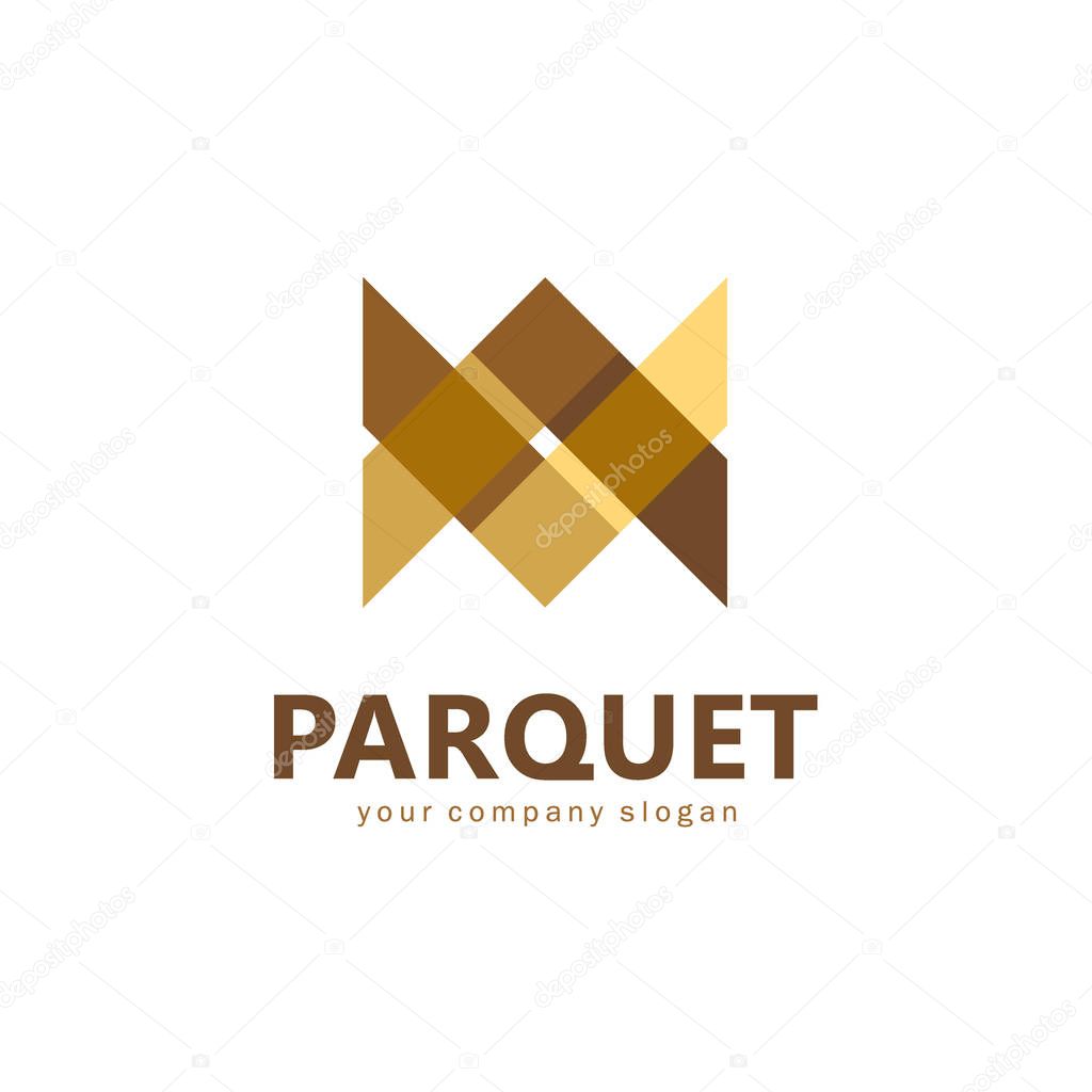 Vector abstract logo template. Logo parquet, laminate, flooring, tiles
