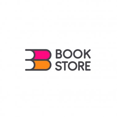 Kitap mağazaları için vektör logo tasarım