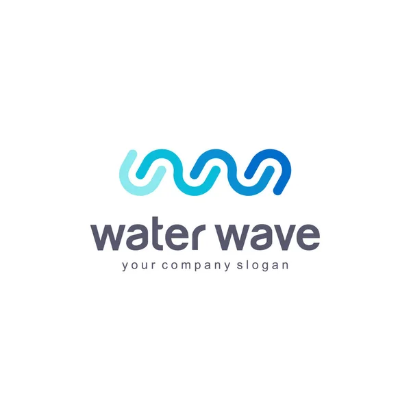 Diseño Del Logo Vectorial Señal Ola Agua — Vector de stock