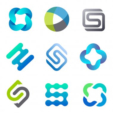 İşiniz için vektör logo tasarımı. Tasarım simgeler